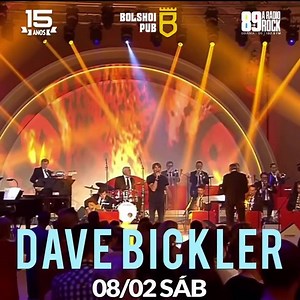 08.02 SÁBADO l Dave Bickler vocalista do Survivor a voz do clássico "Eye of the Tiger" tema do filme "ROCK 3" e vencedor de um Prêmio Grammy. Dave Bickler traz para o palco do Bolshoi Pub um show exclusivo com apenas 5 apresentações no Brasil, tocando clássicos de sua carreira, músicas que marcaram época e quebram a barreira das gerações fazendo sucesso até hoje. . Ingressos . R$ 60,00 (1º lote 100 primeiros ou até 31/01) . R$ 80,00 (2º lote até 07/02) . R$ 100,00 (No dia do evento) . Estes valo