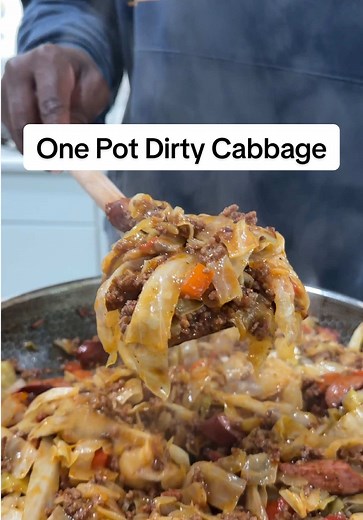 Dirty Cabbage One-Pot Sausage & Beef Skillet
