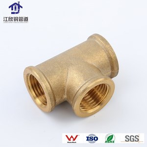 [Hot Item] Brass Threaded Tee F*F*F Refrigeration Pipe Fittings Equal Diameter