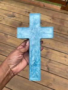 Custom Made Epoxy Resin Cross | 9" X 5" - Etsy
