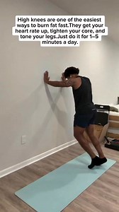 24K views · 246 reactions | High knees are one of the easiest ways to burn fat fast. They get your heart rate up, tighten your core, and tone your legs.Just do it for 1-5 minutes a day. #highknees #fatloss #burnfat | Brandon Palmer | Facebook