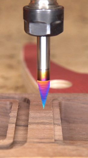 ToolsToday on Instagram: "Engraving the bottom of a jewelry box on the Stepcraft M.1000 CNC machine using the Amana Tool 45771-K 30 degree Spektra™ coated engraving bit all available from @toolstoday. - - - - - - - #TeamTOOLSTODAY - - - - - - - RPM: 18,000 Feed Rate: 48ipm Plunge Rate: 24ipm Depth per pass: ..02" - - - - - - - #toolstoday #woodshop #workshop #garage #woodworking #cnc #cncmachine"