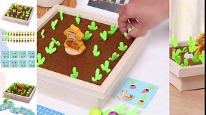 Wooden Toy Carrot Harvest Game, Montessori Toys for Kids 2 3 4 Years Old, Radishes Shape Sorting Matching Game, Memory Game Gifts for Girls Boys 2-4