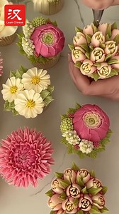 1.6K views · 116 reactions | A talented chef created some creamy “flowers (花 huā)“ to herald the arrival of spring and to keep viewers entertained and their appetites whetted. #Delicacy #脉动中国 | Learn Chinese | Facebook