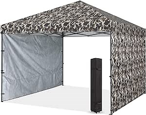 Amazon.com : ABCCANOPY Outdoor Easy Pop up Canopy Tent with 2 Sun Wall 10x10, Camouflage Black : Patio, Lawn & Garden