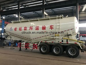 [Hot Item] 60t Engine Compressor Powder Bulk Cement Tank Truck Semi Trailer