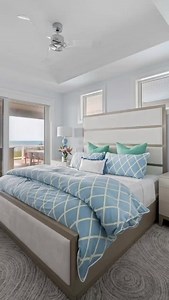 Designing this groovy guest room in my client’s Long Beach Island home was all about channeling coastal cool with a playful twist! 🌀🌊 I wanted every detail—from the fresh aqua and green palette to the bold trellis pattern on the bedding—to feel vibrant, inviting, and unmistakably beachy. The layered textures, sculptural lamps, and serene ocean view just outside the doors create the perfect mix of style and serenity. It’s the ultimate seaside sleepover spot! ☀️ 📸 @torisikkemaphotography #Libby