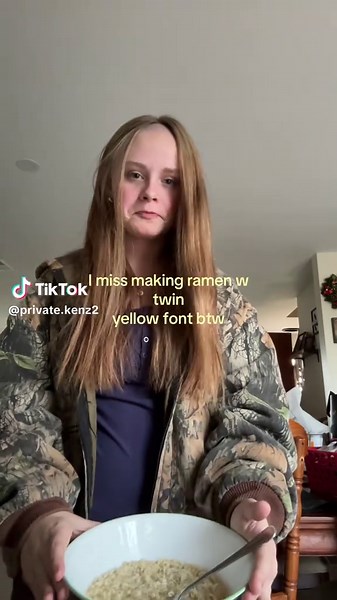 Used to eat it everyday. #twin #ramen #relatable #foryoupage | yellow font