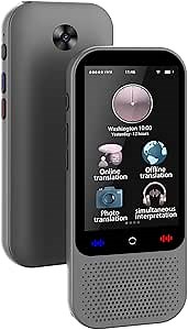 Language Translator Device, 2024 Upgraded Portable Instant Offline Language Translator Device, 138 Languages Supported, Voice Translator Offline for Voice/Text/Offline/Photo Travel Translation