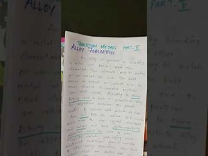 Chemistry 4 alloy formation