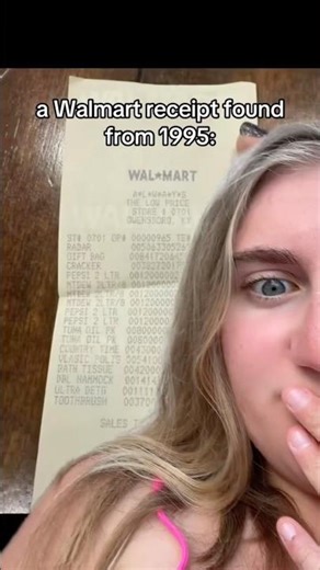 Walmart Receipt Found from 1995 #90snostalgia