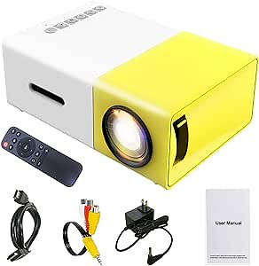 Portable Mini projectors LED Pico Projector 1080P Home Cinema Theater Indoor/Outdoor Movie projectors,Contains Remote Control and HDMI AVInterfaces