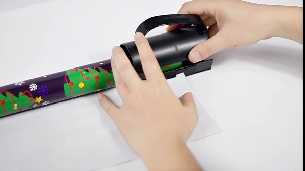 JIKIOU Wrapping Paper Roll Cutter, 2PCS Upgraded Wrapping Paper Cutter with Removable and Non-Slip Ergonomic Handle, Easy Sliding Christmas Birthday Gift Wrapping Paper Cutter Tool Tube(Green,Black)