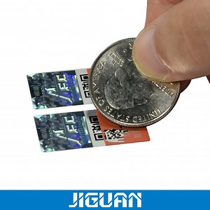 [Hot Item] Security Label Black Serial Number Waterproof Qr Code Label Hologram Sticker Qr Code Scratch Anti Fake Label