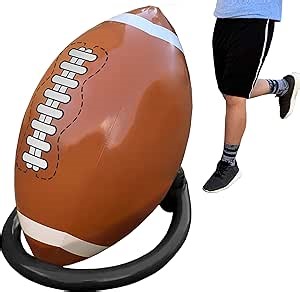 Island Genius Giant Inflatable Football & Tee, Inflatable Football Decorations for Party, Sports Themed Birthday Football Decor Giant Football Party Decorations Football Games for Kids Teens & Adults