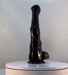 Sex Toy for Women, 13.4 inch Realistic Horse Dildo with Strong Suction Cup Soft Lifelike Thick Anal Dildo for Men G spot Stimulator with Curved Shaft and Balls Throat Trainer (Black L)