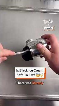 Is Black Ice Cream Safe To Eat? 😳 🍦#FoodExperiment #IceCreamChallenge #BlackDye