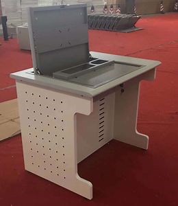 [Hot Item] Modern School Fold Computer Table Steel-Wood Combination