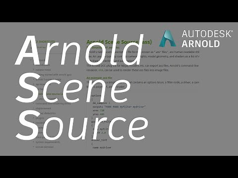 Arnold tutorial - Import/export shaders between Arnold plugins using (.ASS) files
