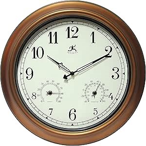 Infinity Instruments 12144CP-1679 Wall Clock The Craftsman
