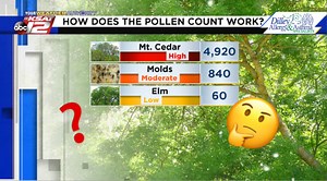 How does the pollen count for San Antonio work?