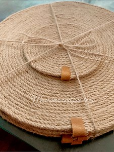 Jute rope placement and coasters available now for order please send a message #handmadeegypt #jute #Placemats #handmade | Macrame and jute shop