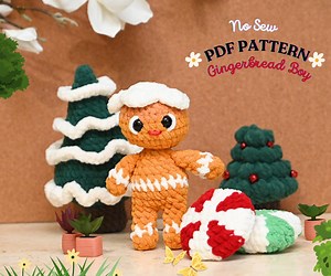NO SEW Gingerbread Man Crochet Pattern: Amigurumi (PDF Pattern) - Etsy Canada