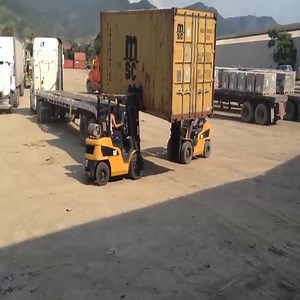 Lower 20 Foot Container With Forklift | Friendly machines