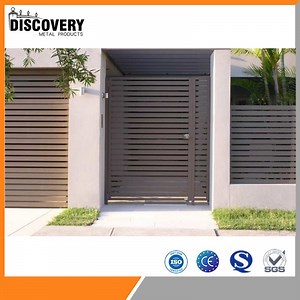 [Hot Item] Metal Main Gate Design Systems Aluminum Can Custom Color Pedestrian Gate for Villa Privacy Fence Gate Small Private Gate Yard Gates