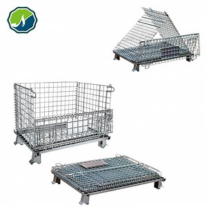 [Hot Item] Welded Stackable Collapsible Metal Steel Wire Mesh Storage Containers
