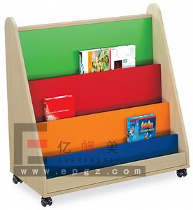 [Hot Item] Kindergarten Furniture Kids Library Bookshelf Wooden Modern Library Bookcase