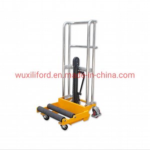 [Hot Item] 400kg 1500mm Manual Hydraulic Reel Lift Stacker PF4150