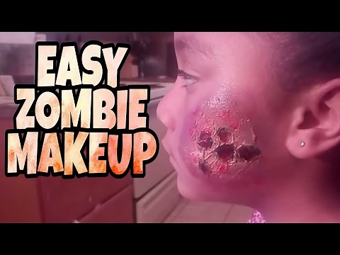 EASY ZOMBIE MAKEUP TUTORIAL!! - Halloween Makeup For Kids