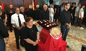 Demetris Christofias lies in repose