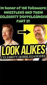 Yall asked.. Wrestlers & their celebrity doppelgänger part 2 🤣🤣 #aew #wwe #wrestling #doppleganger
