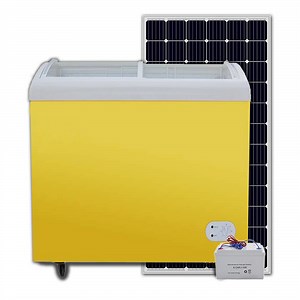 [Hot Item] 12V 258L DC Solar Freezer Chest Ice Cream Freezers Top Glass Door