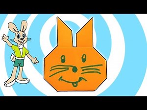 Paper Origami Bunny or Rabbit Face Easy Instructions