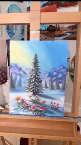 1.4K views · 82 reactions | Snowy landscape acrylic painting on canvas. This painting is available for purchase in my shop. #painting #artwork #snowscape | Suzanqwqart | Facebook