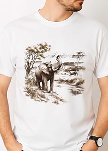 Retro African Safari Elephant Tshirt Vintage Wildlife Art Tee Bush Elephant Lover Gift Safari Scene Shirt Unisex Animal Graphic Top - Etsy Canada