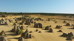 Pinnacles Desert desert in Australia with stones