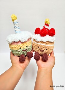 Amigurumi Cake Crochet Pattern – Jellycat Inspired, Rainbow & Strawberry (PDF Pattern) - Etsy