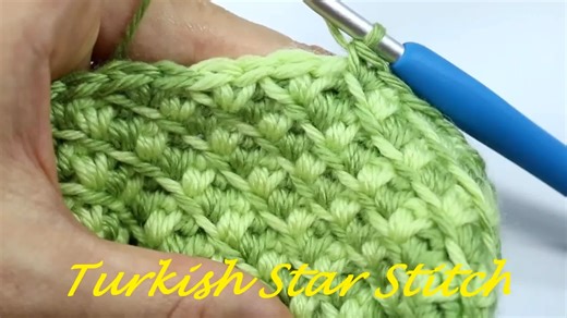 Learn how to do the Turkish Star Stitch: https://www.nickishomemadecrafts.com/tutorial-turkish-star-stitch/ How will you use it? #crochetlife #crocheting #crochetstitch #learntocrochet #turkishstarstitch | Crochet Patterns & Tutorials by Nicki's Homemade Crafts