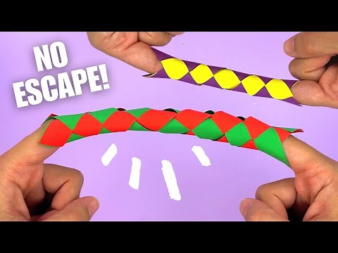 Origami finger trap, diy paper Chinese finger trap EASY tutorial