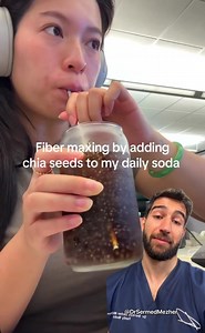 POV: You Got A Little Too Creative. Sources- PMID 31159190 mango_stickey_rice on TT Mixing chia seeds with carbonated beverages is a highly counterproductive combination that can easily lead to severe digestive discomfort. Because chia seeds are packed with soluble fiber, they naturally absorb up to twelve times their weight in liquid, rapidly expanding to form a thick, gel-like consistency in your stomach. When you combine this massive physical expansion with the trapped carbon dioxide gas foun