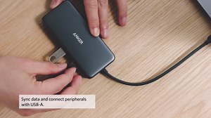 Anker USB C Hub, 7in1 Multi-Port USBC Hub with 4K HDMI, 85W PD, USB-C and 2 USB-A 5Gbps Data Ports, microSD and SD Card Reader, for MacBook Air, MacBook Pro, XPS, and More (Charger not Included)