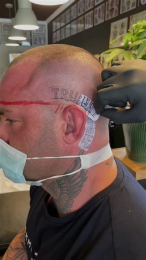 Trust No One - Head and Face Tattoos by German Tattoo Artist