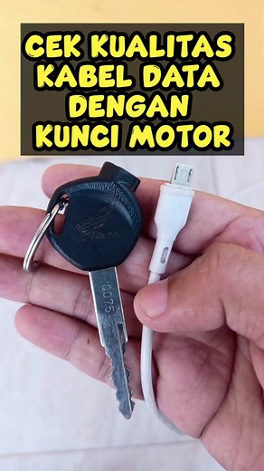 3.2K views · 1.9K reactions | Cek Kualitas Kabel Data Dengan Kunci Motor #android #trik #cara #tutorial #tools | Har Trik N Trick | Facebook