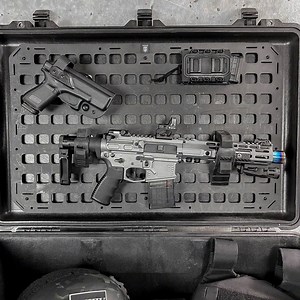 Grey Man Tactical Bronco Sport RMP Case Lid Organizer Rifle Rack and Holster Integration MOLLE Panel Package with 3M Dual Lock Fastener Kit; 18.50-Inch x 13.125-Inch 000482  - Free Shipping