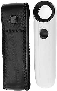 Handheld LED Lighting Magnifying Glass Magnifier for Crafts, Hobby, Jewelry Inspection (MG6B-1B 40×)