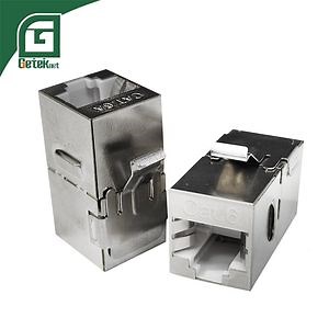 [Hot Item] Geteknet OEM FTP Full Module Shielded RJ45 Female to Female CAT6 CAT6A Cat 6e Cat6e Keystone Jack Coupler Shielded RJ45 CAT6A with Modular Clips